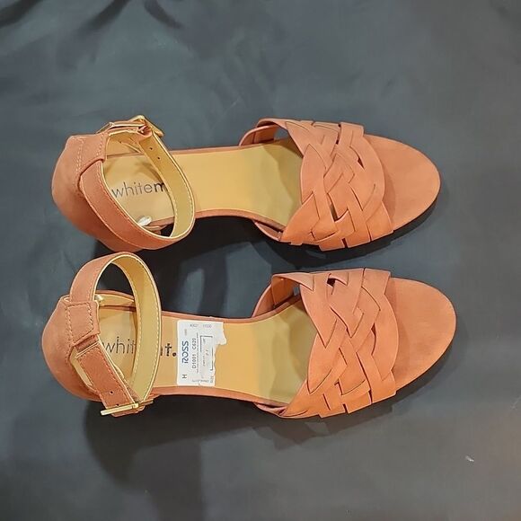 BRAND NEW WHITEMT LOW BLOCK-HEEL ADJUSTABLE BUCKLE WOMEN'S WIDE BRAIDED … - Picture 5 of 16